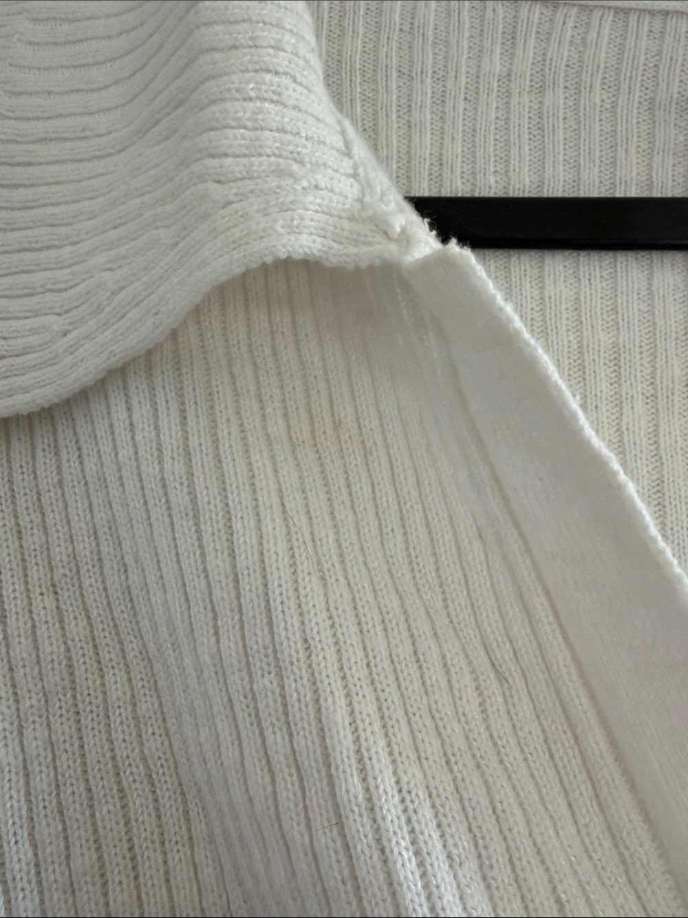 Free People Cropped Ribbed Button-Front Cardigan - Cream - Picture 8 of 8